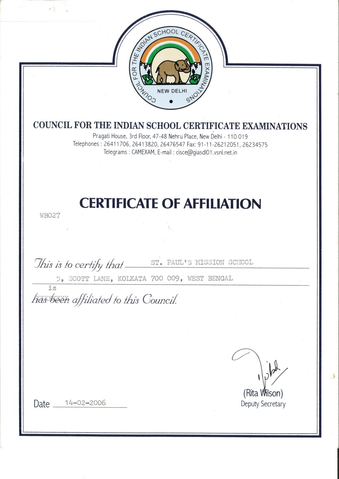 CISCE Affiliation
